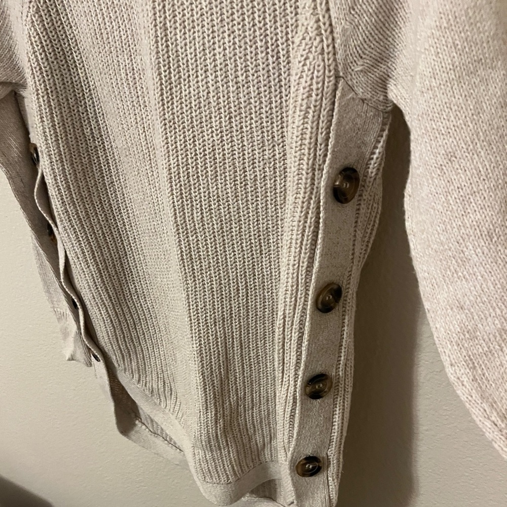 RD Style Cream Knit Sweater with Button Detail - Picture 4 of 12